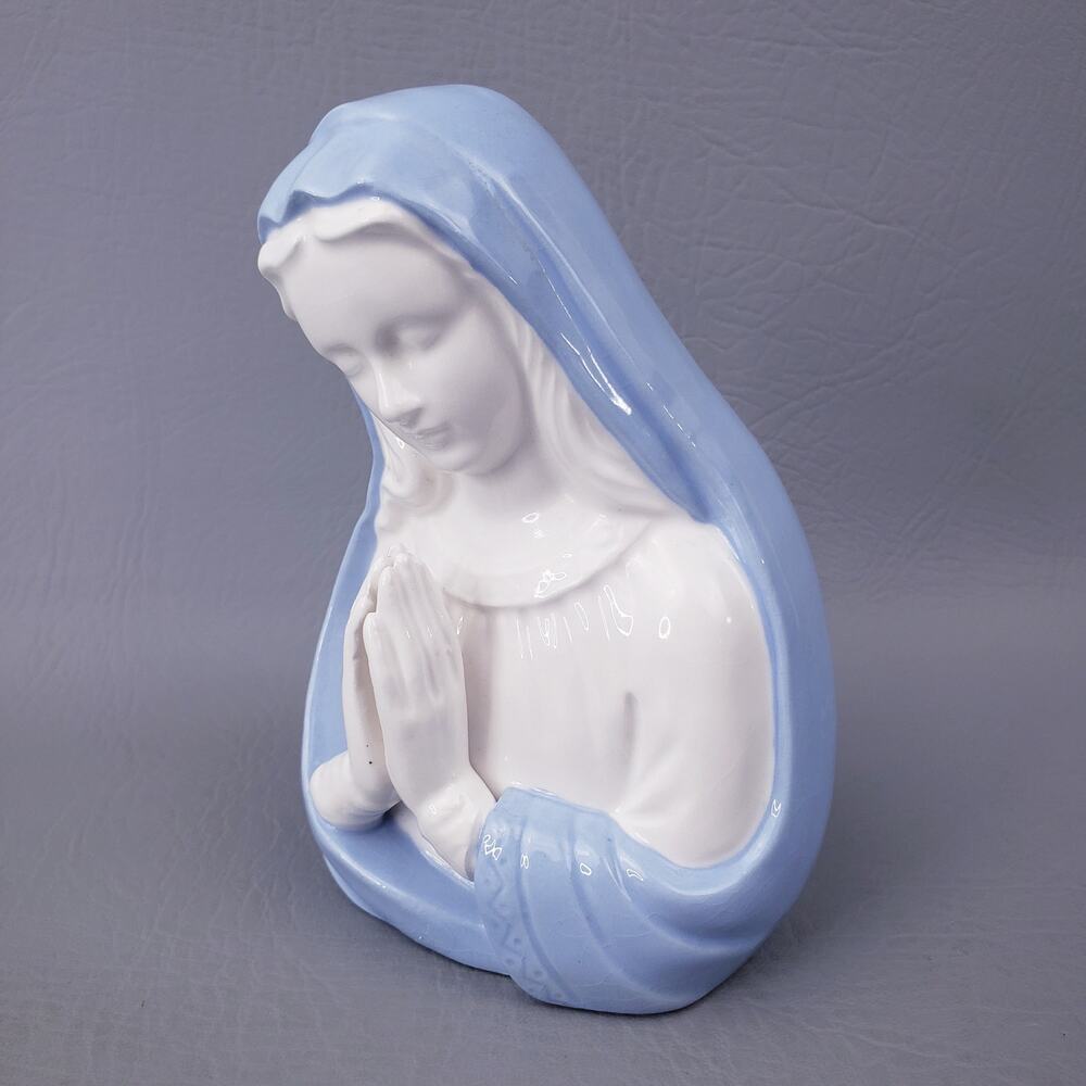 Vintage Reubens Ceramic Blessed Mother Virgin Mary Praying Head Vase Planter